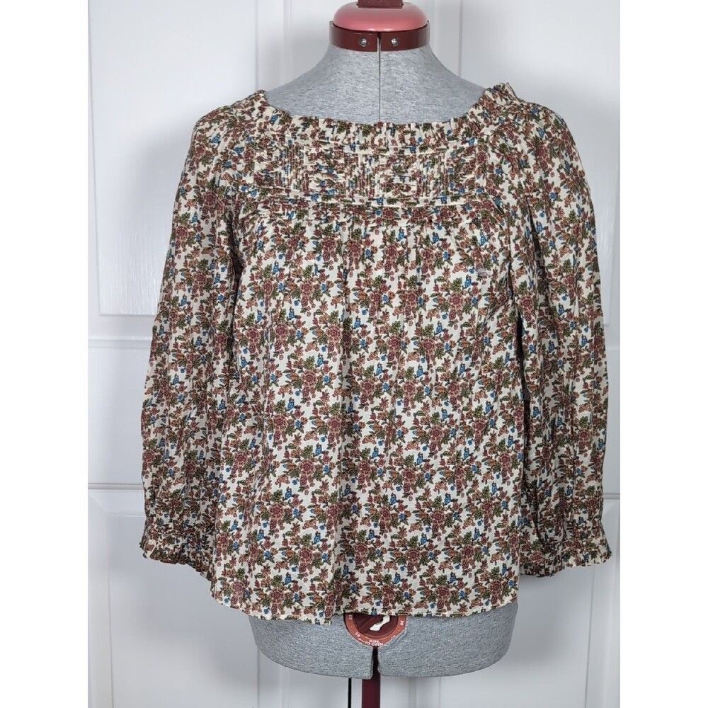 DÔEN Agotha Floral Blouse Puff Sleeve Cottagecore Coquette Romantic Top XXS
